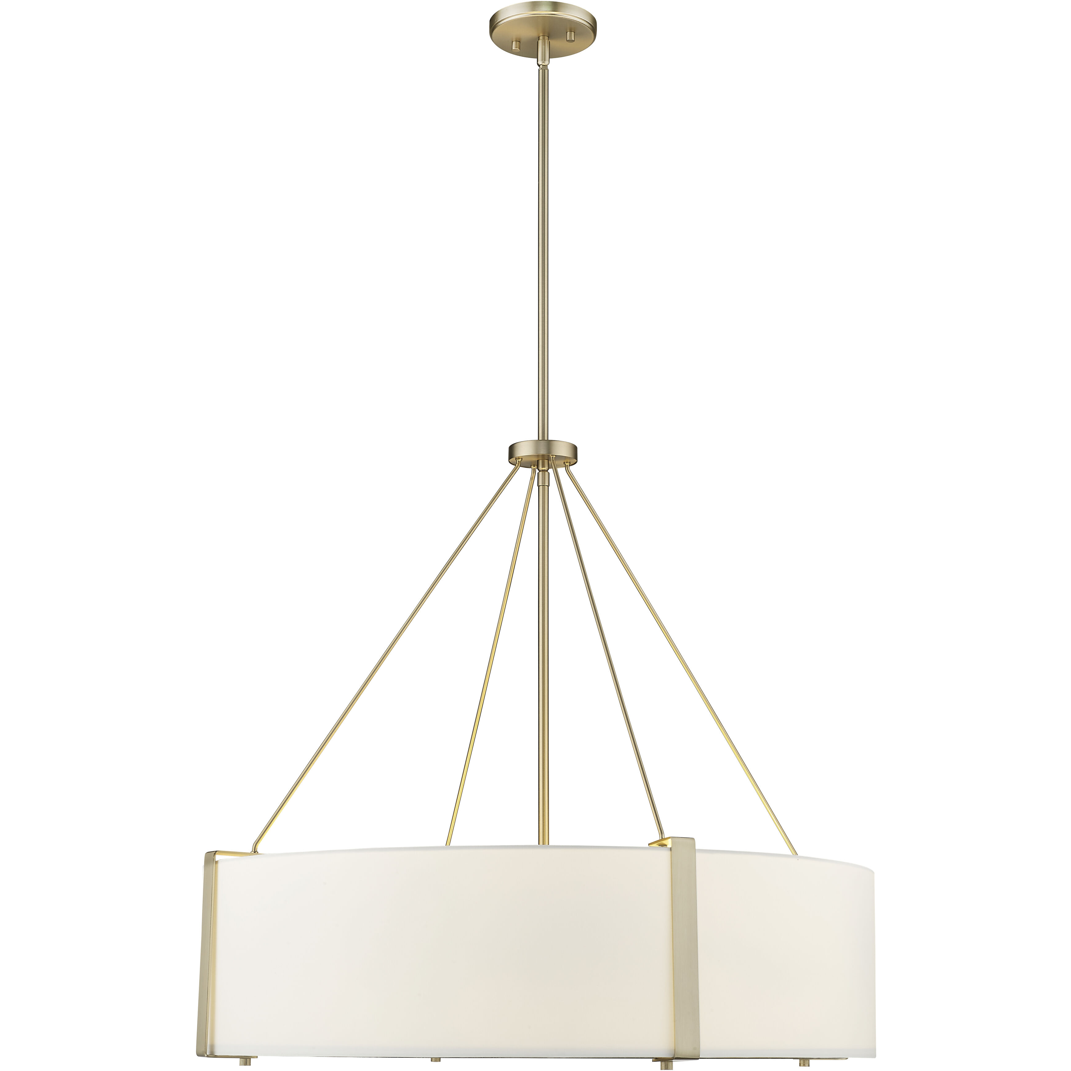 Telfar 6 Light 30 inch Modern Gold/White Pendant Ceiling Light